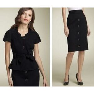 DVF Diane von Furstenberg Nanetta Black Pencil Skirt Classic & Flattering Fit 6